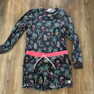 Chubbies waffle knit top and shorts loungewear XL